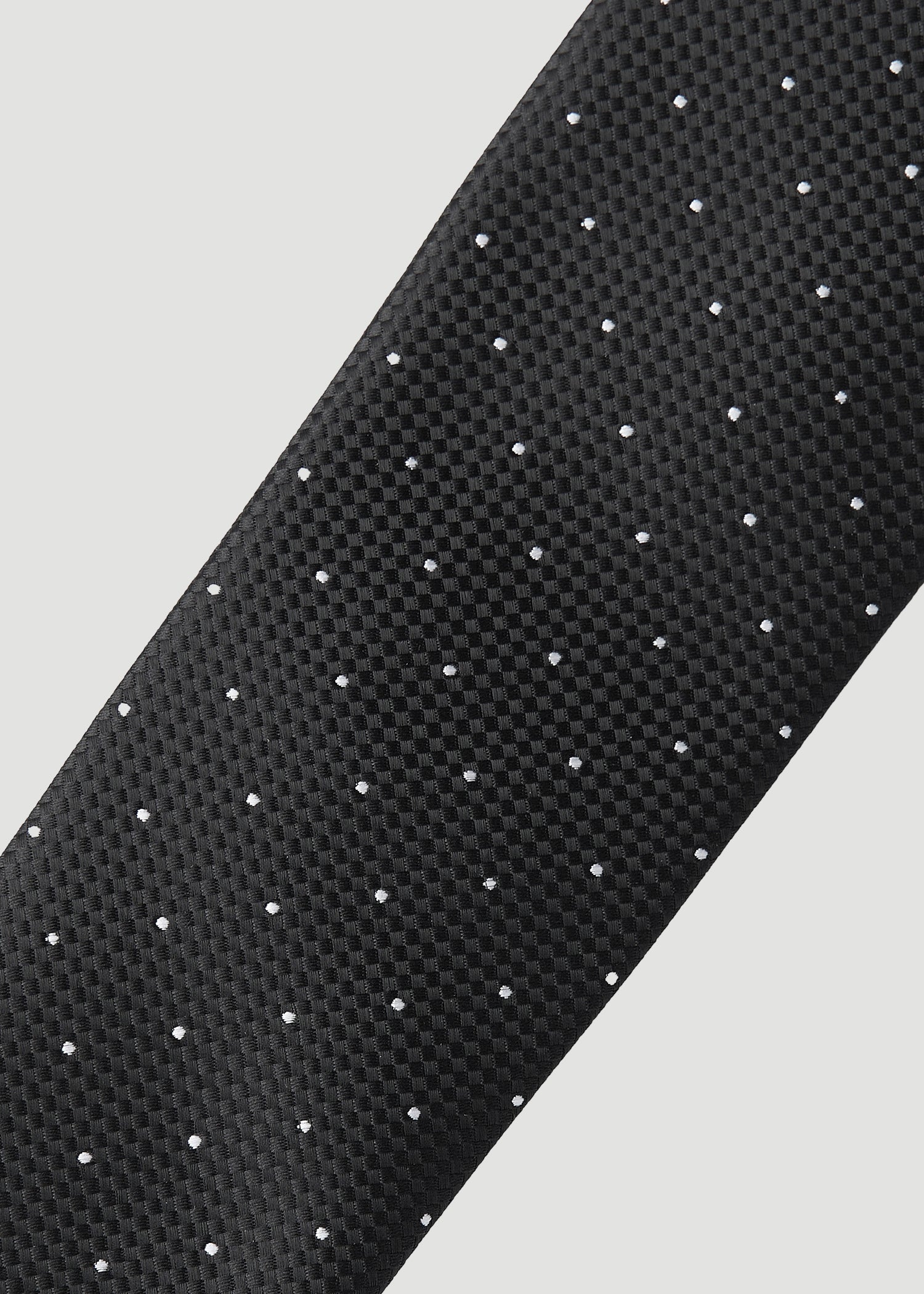 Dress Ties for Tall Men in Black Dot