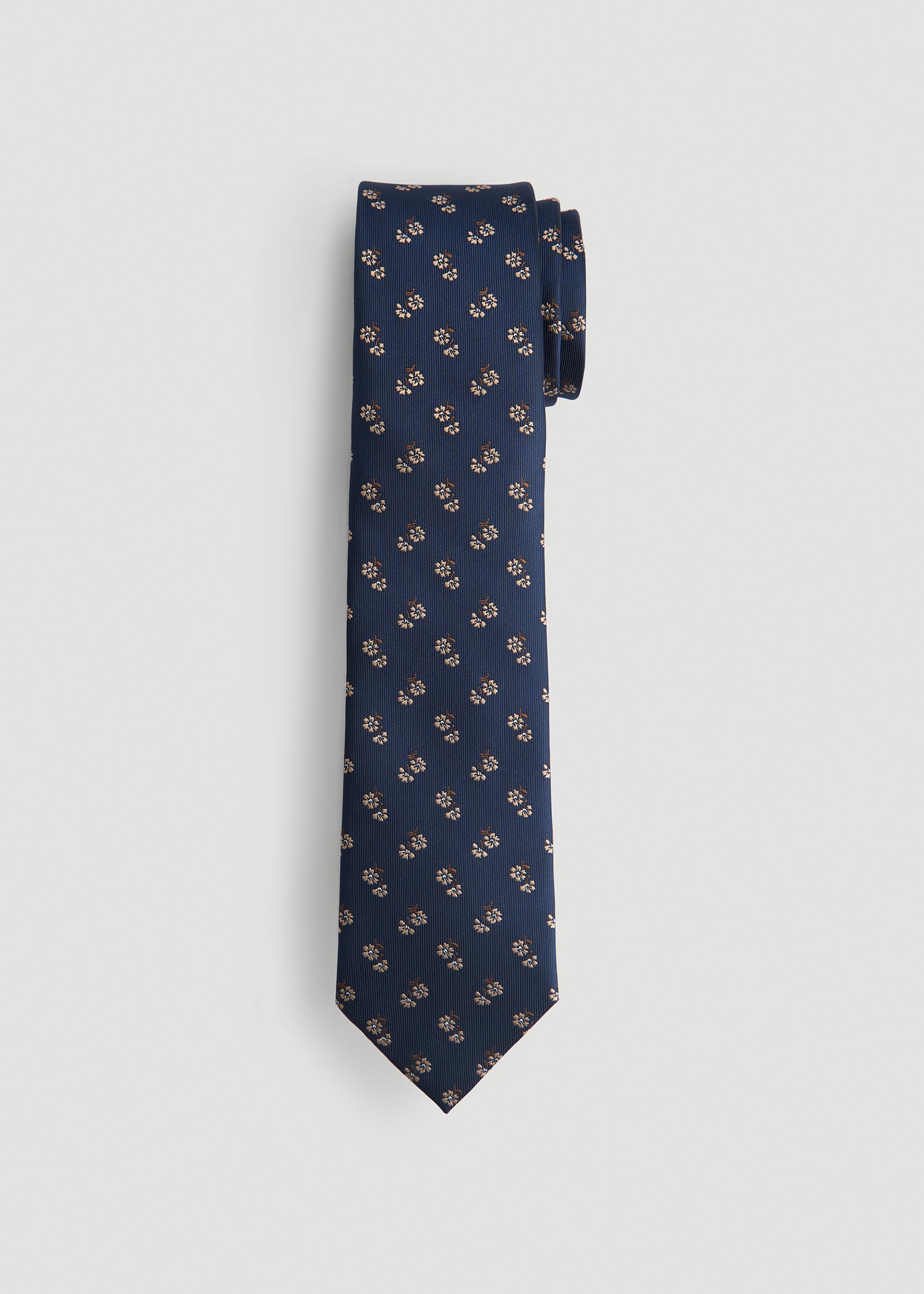 Dress Ties for Tall Men in Navy Micro Floral