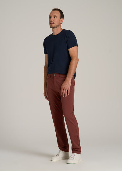 TAPERED FIT Traveler Chino Pants for Tall Men in Intense Rust