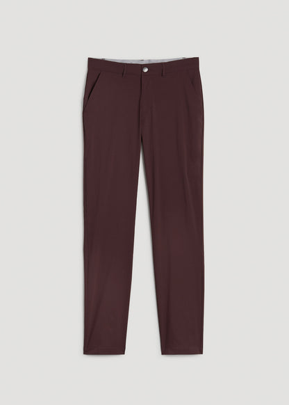 TAPERED FIT Traveler Chino Pants for Tall Men in Oxblood