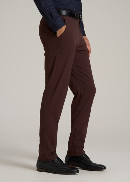 TAPERED FIT Traveler Chino Pants for Tall Men in Oxblood