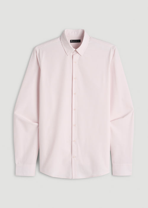 Traveler Stretch Dress Shirt for Tall Men in Grey Lilac