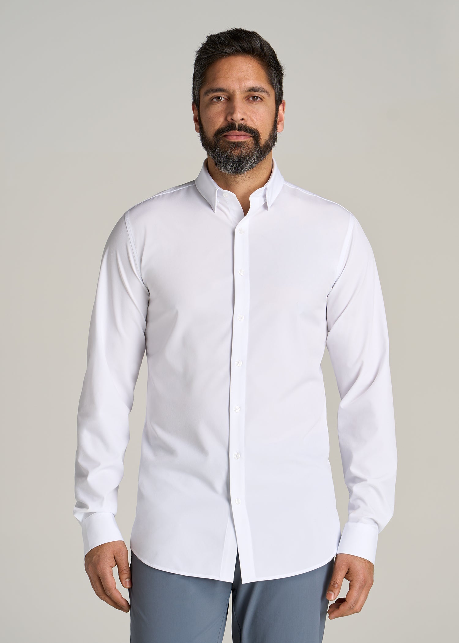 Men's Tall Traveler Stretch Dress Shirt White American Tall