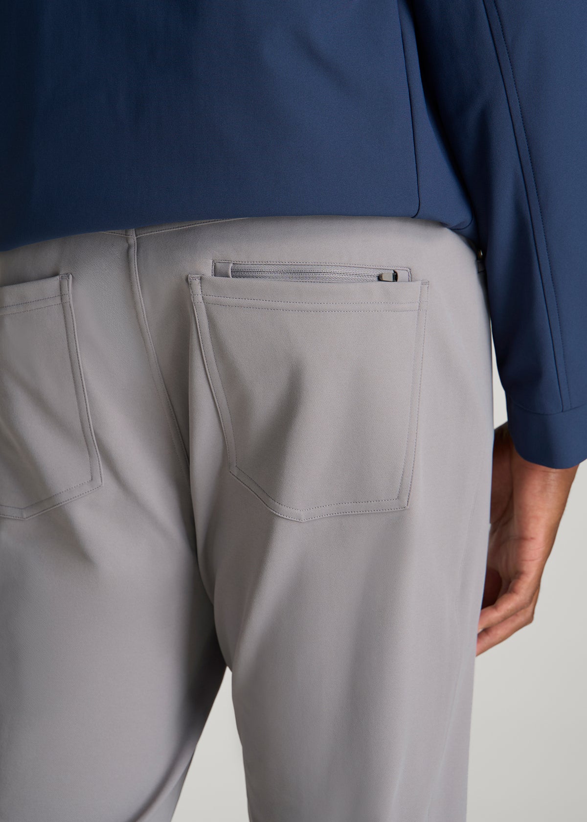 Traveler Twill Pants for Tall Men in Pebble Grey