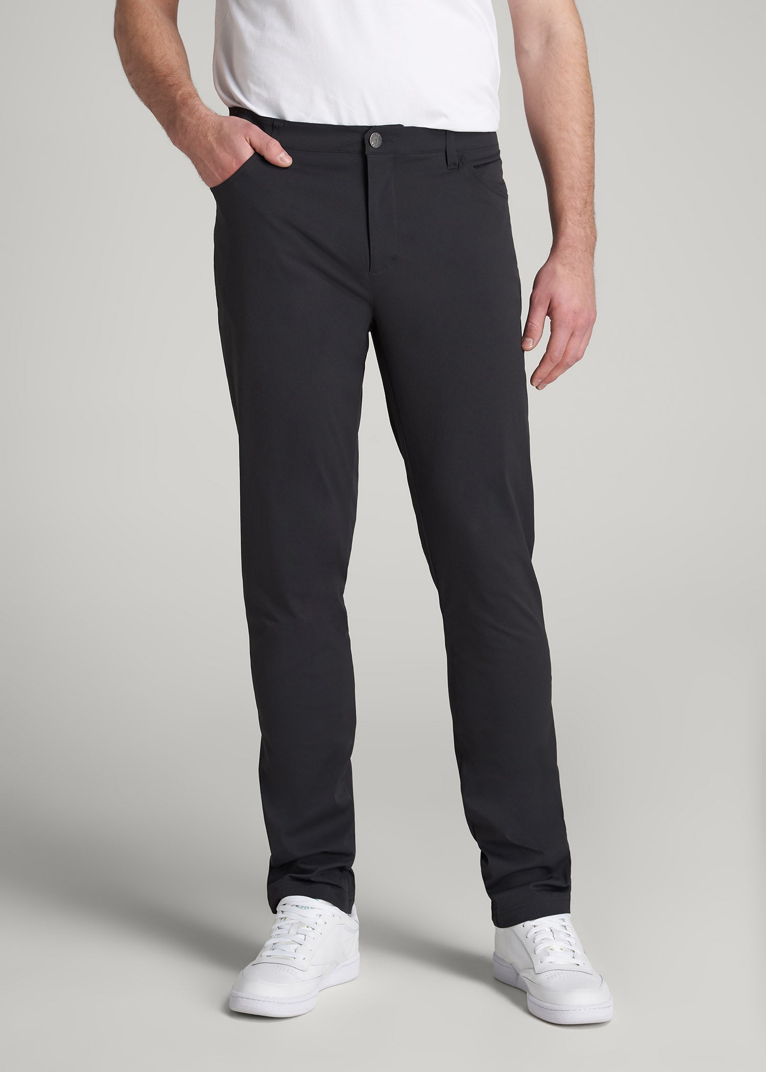 Men's Travel Pants: Carman Tall Men Traveler Black Pant – American