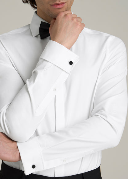 Tuxedo Shirt for Tall Men in White
