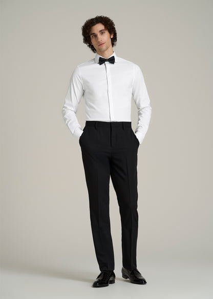 Tuxedo Shirt for Tall Men in White