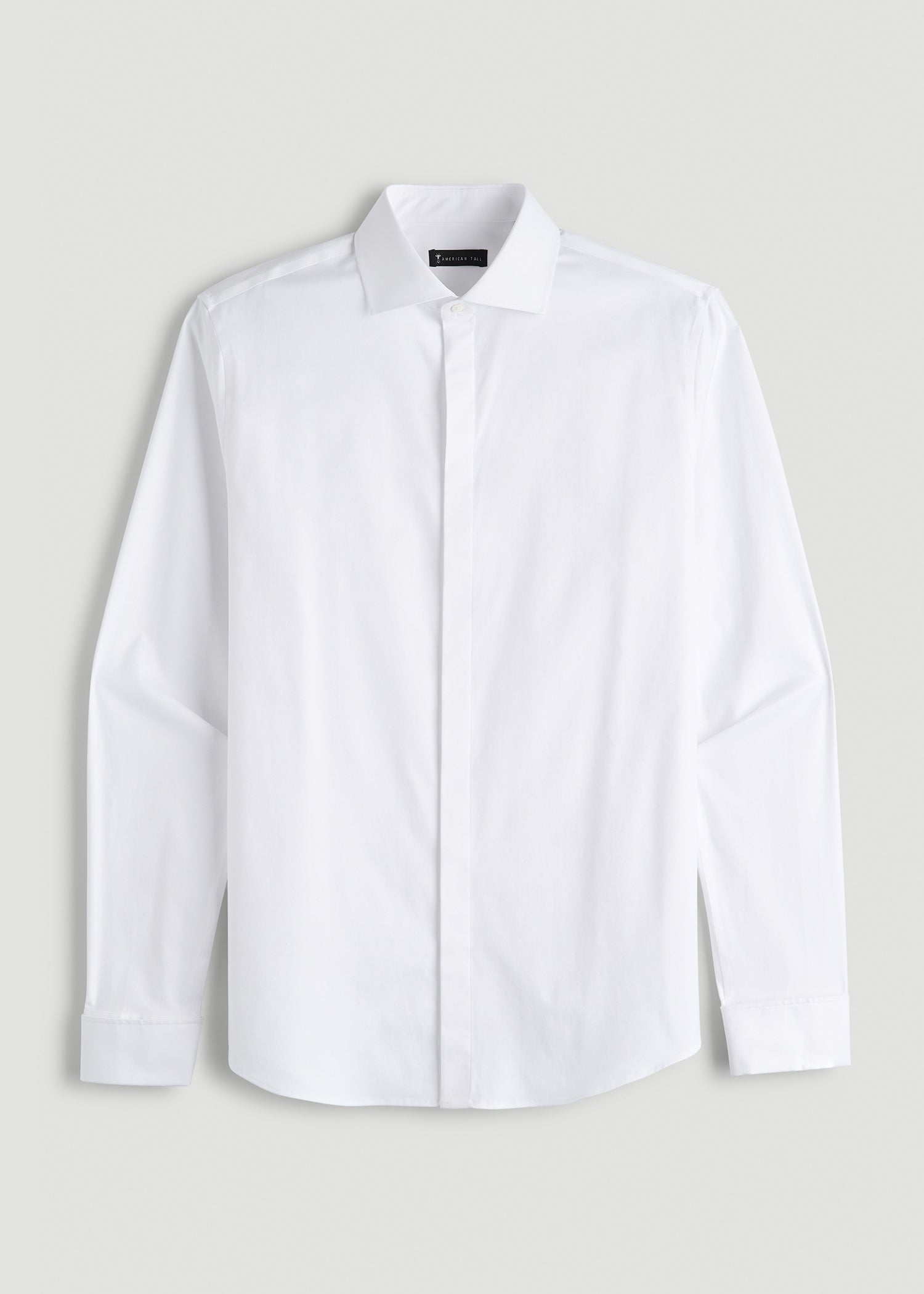 Tuxedo Shirt for Tall Men in White