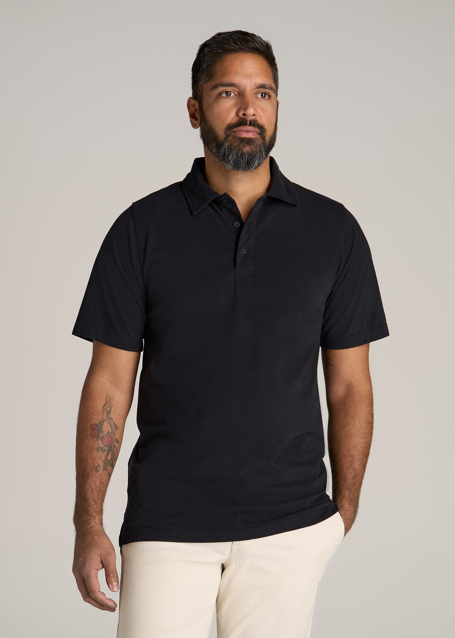 LJ&S Ultra Soft Short Sleeve Cotton Polo for Tall Men American Tall - Main Image
