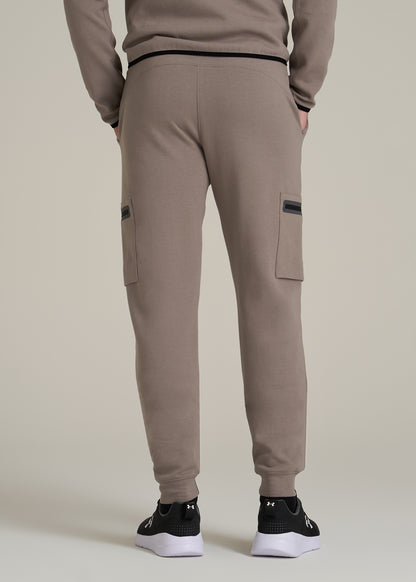Tech Motion Fleece Cargo Joggers for Tall Men in Portobello