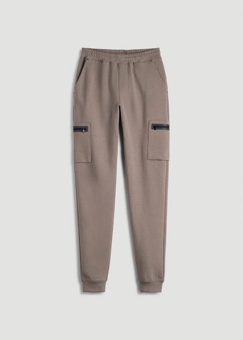 Tech Motion Fleece Cargo Joggers for Tall Men in Portobello