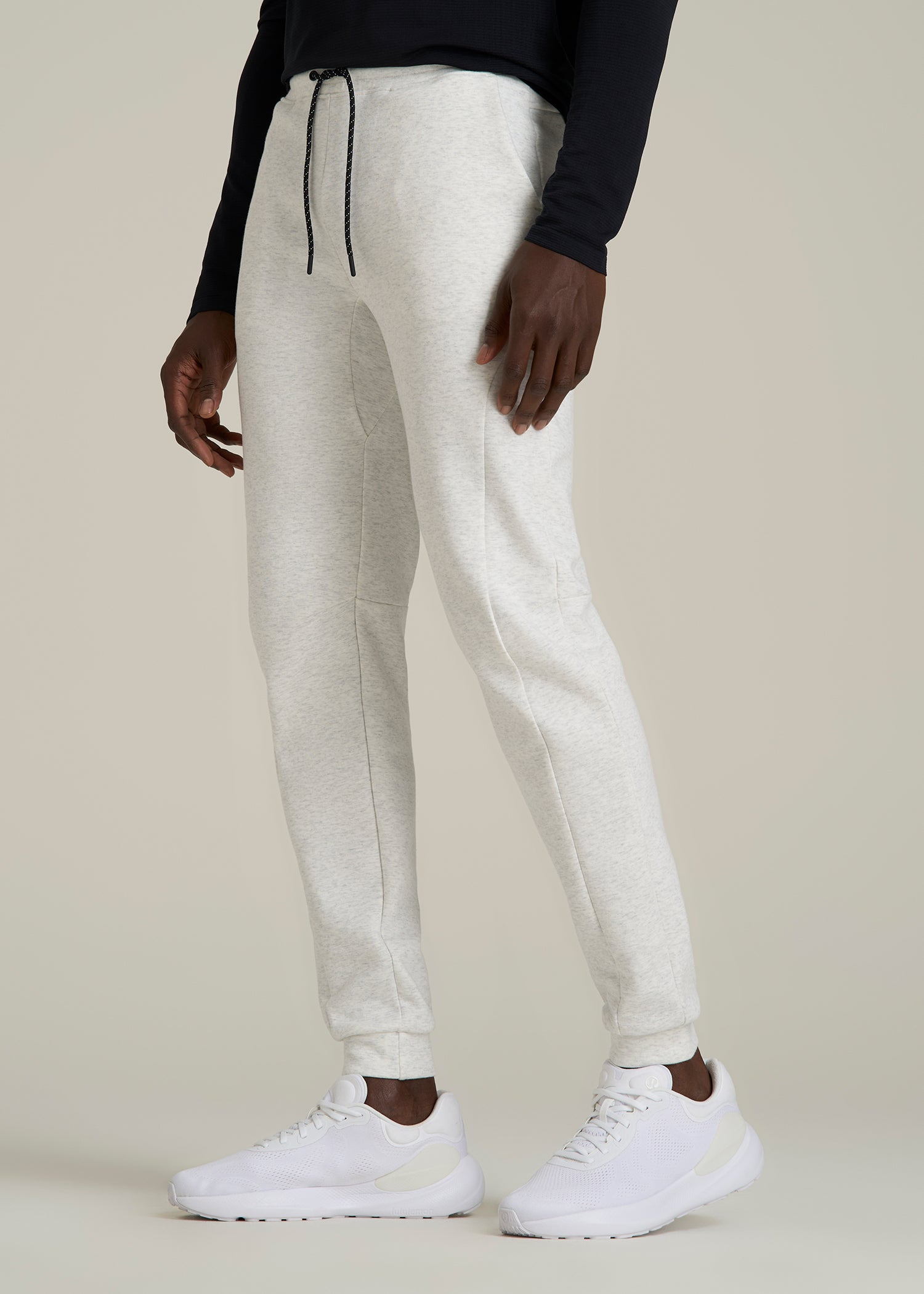 Tall Men's Tech Motion Fleece Joggers in Heather Frost
