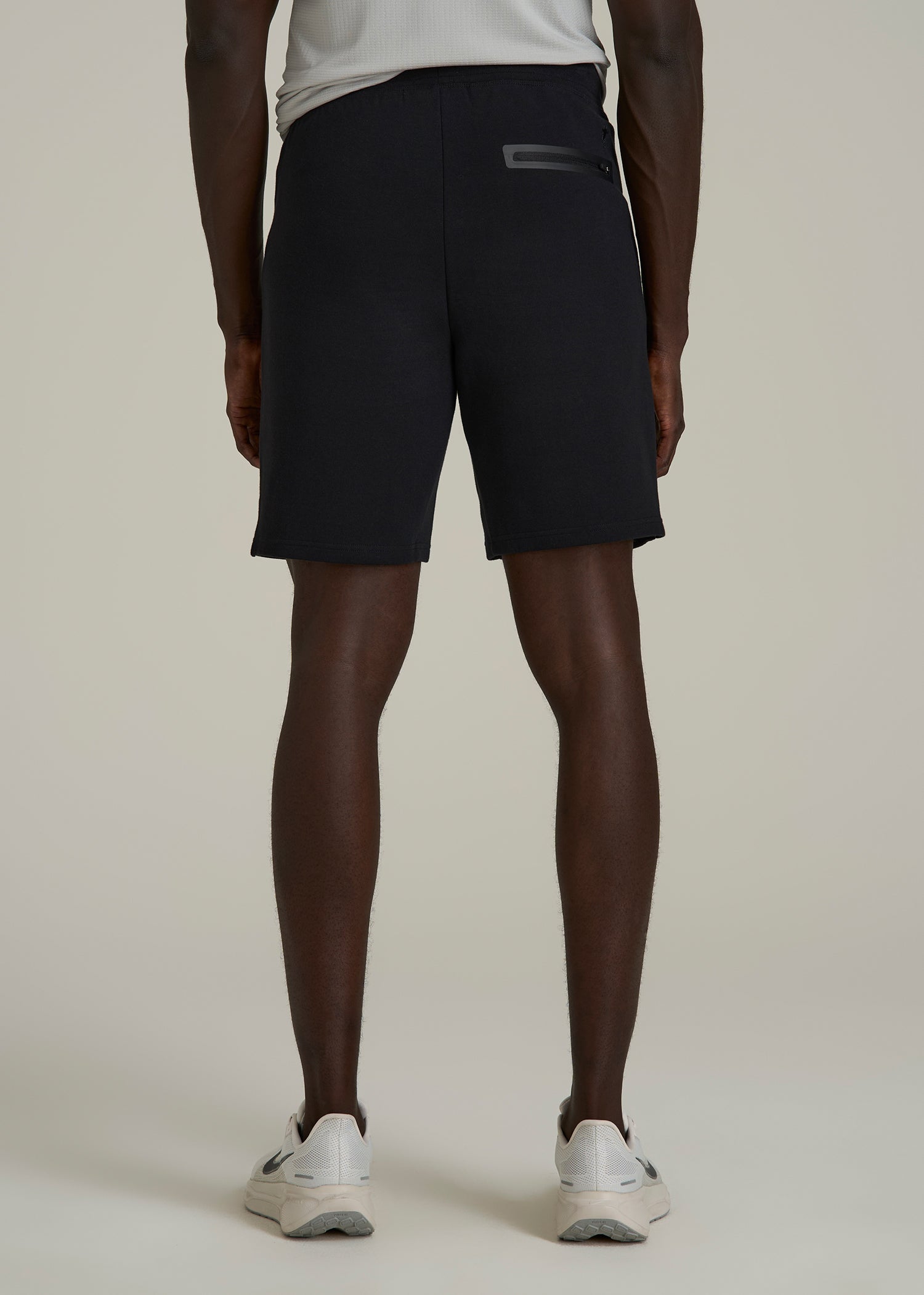 Tech Motion Fleece Shorts for Tall Men in Black