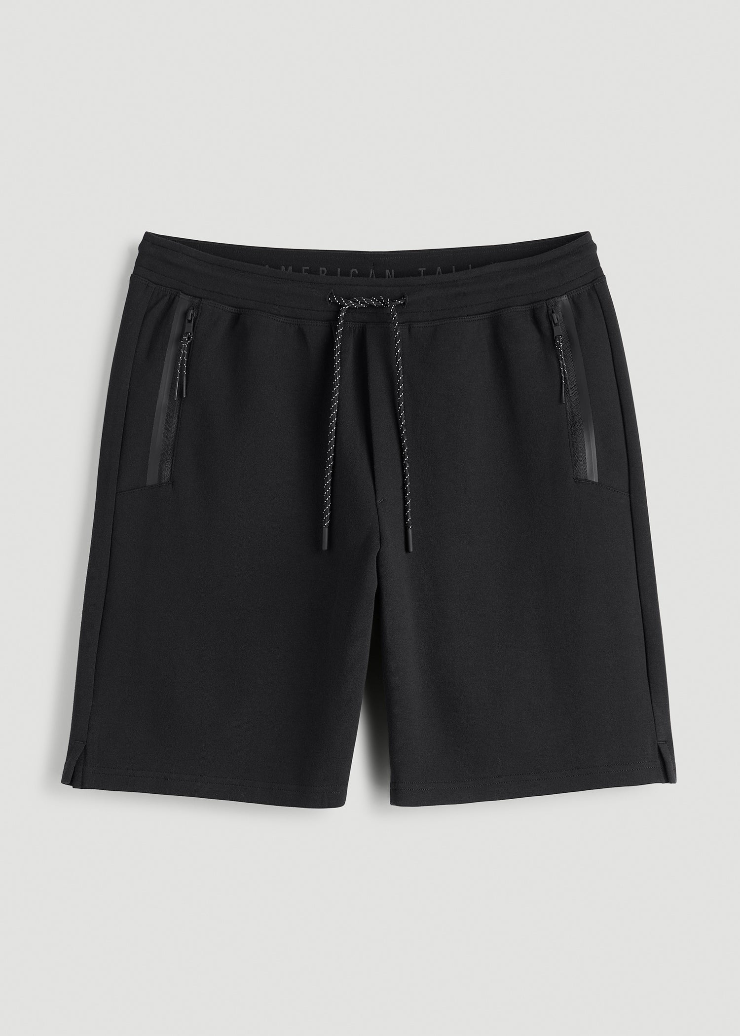 Tech Motion Fleece Shorts for Tall Men in Black