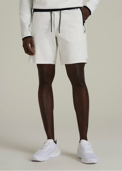Tech Motion Fleece Shorts for Tall Men in Heather Frost