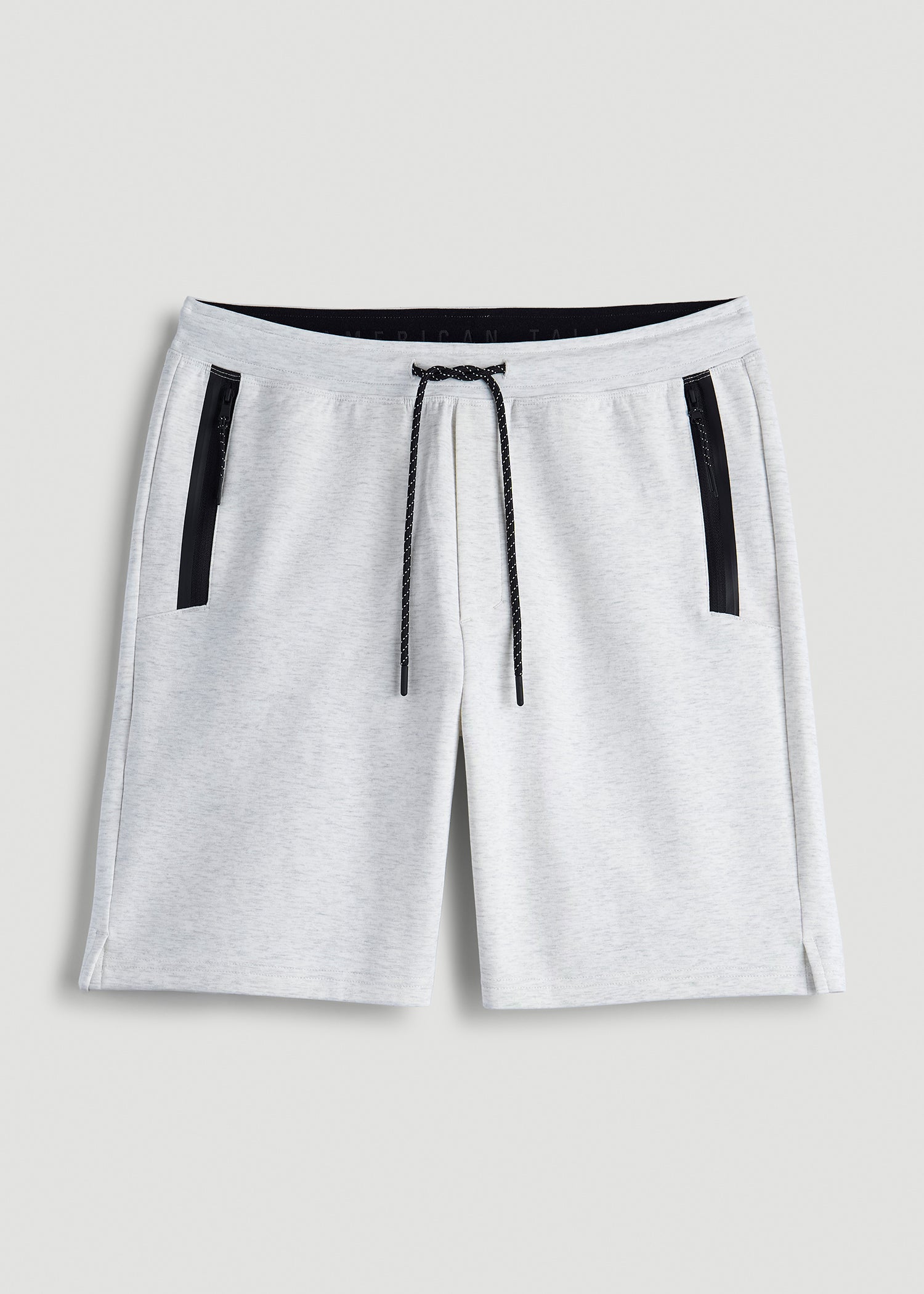 Tech Motion Fleece Shorts for Tall Men in Heather Frost