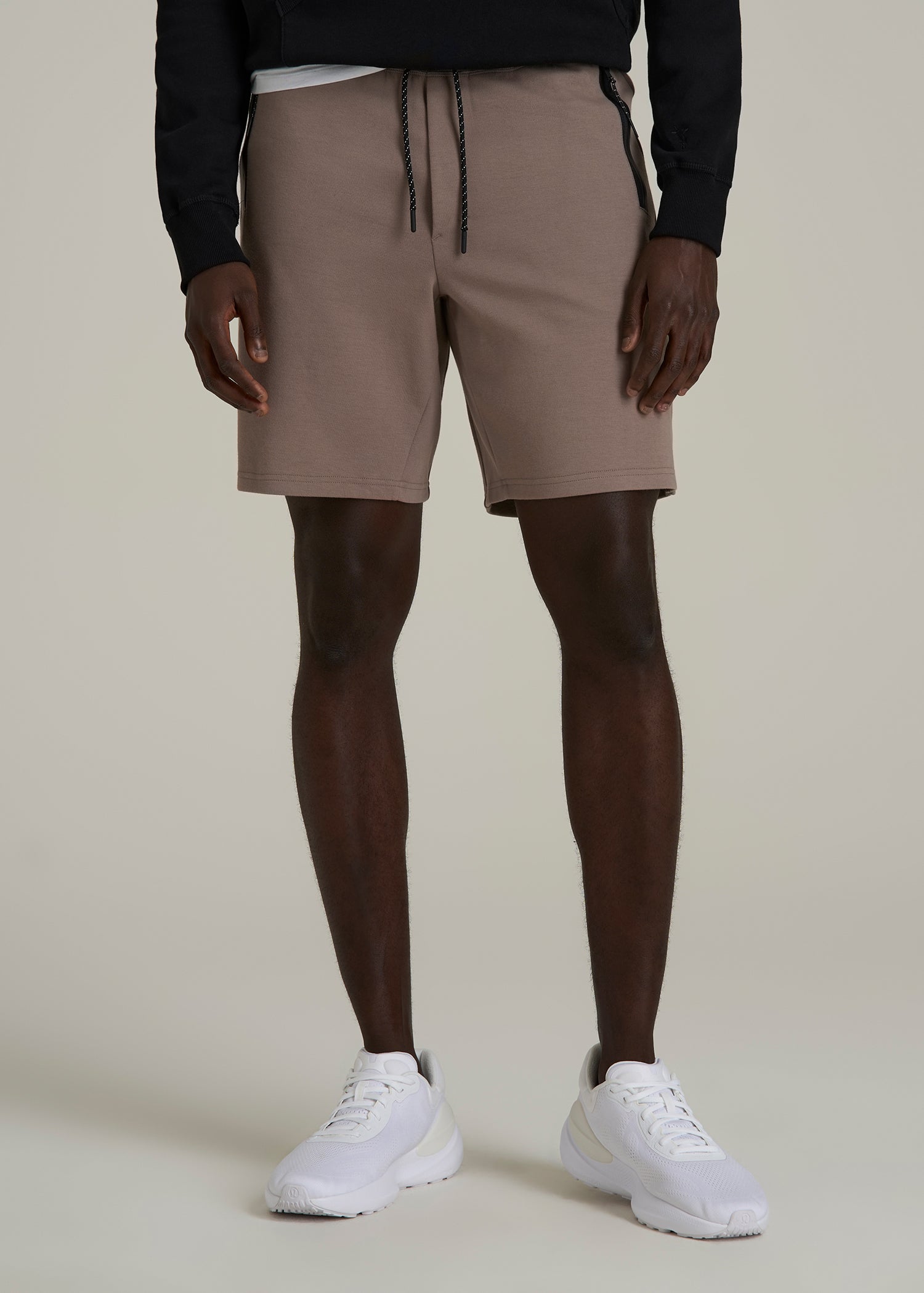 Tech Motion Fleece Shorts for Tall Men in Portobello