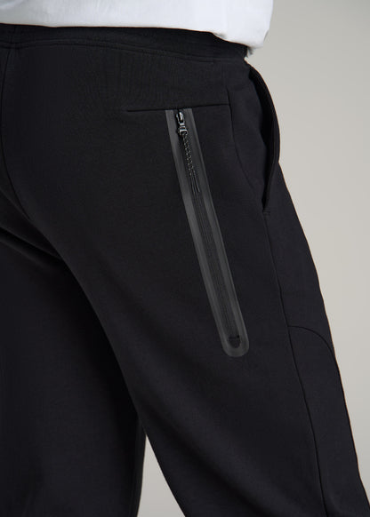 Tall Men's Tech Motion Fleece Joggers in Black