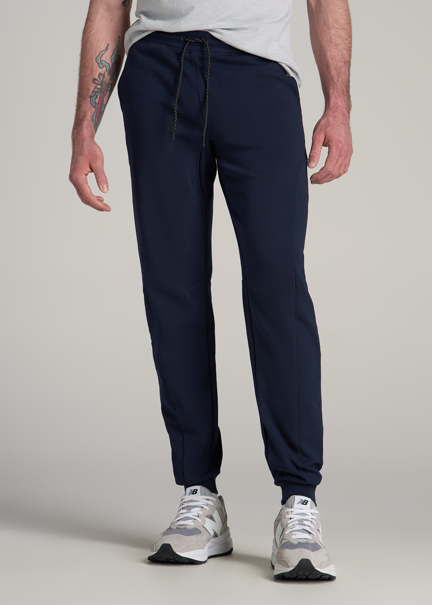 Tall Men's Tech Motion Fleece Joggers in Evening Blue