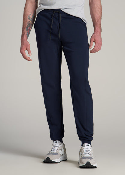 Tall Men's Tech Motion Fleece Joggers in Evening Blue