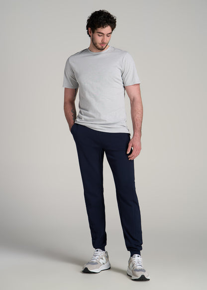 Tall Men's Tech Motion Fleece Joggers in Evening Blue