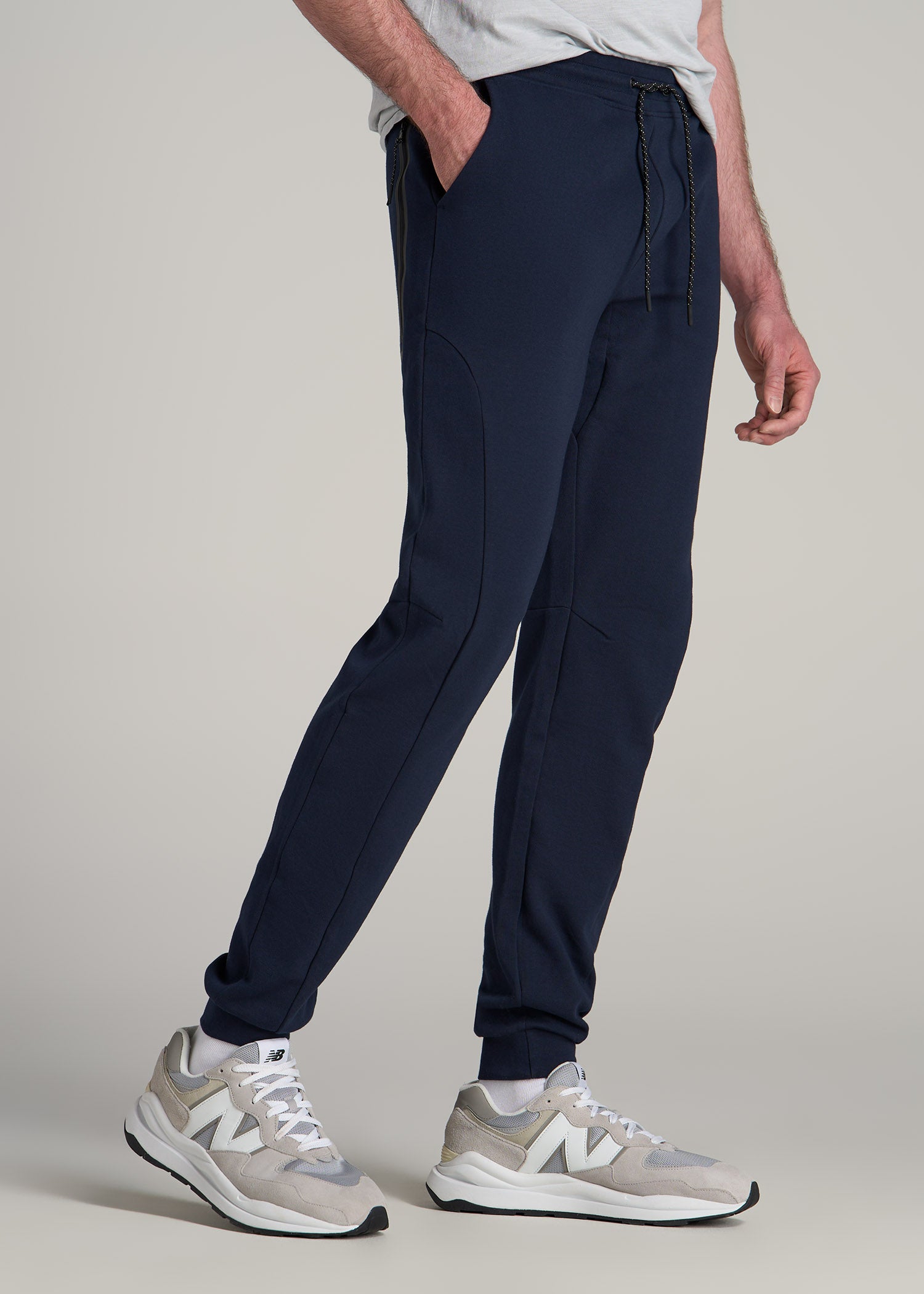 Tall Men's Tech Motion Fleece Joggers in Evening Blue