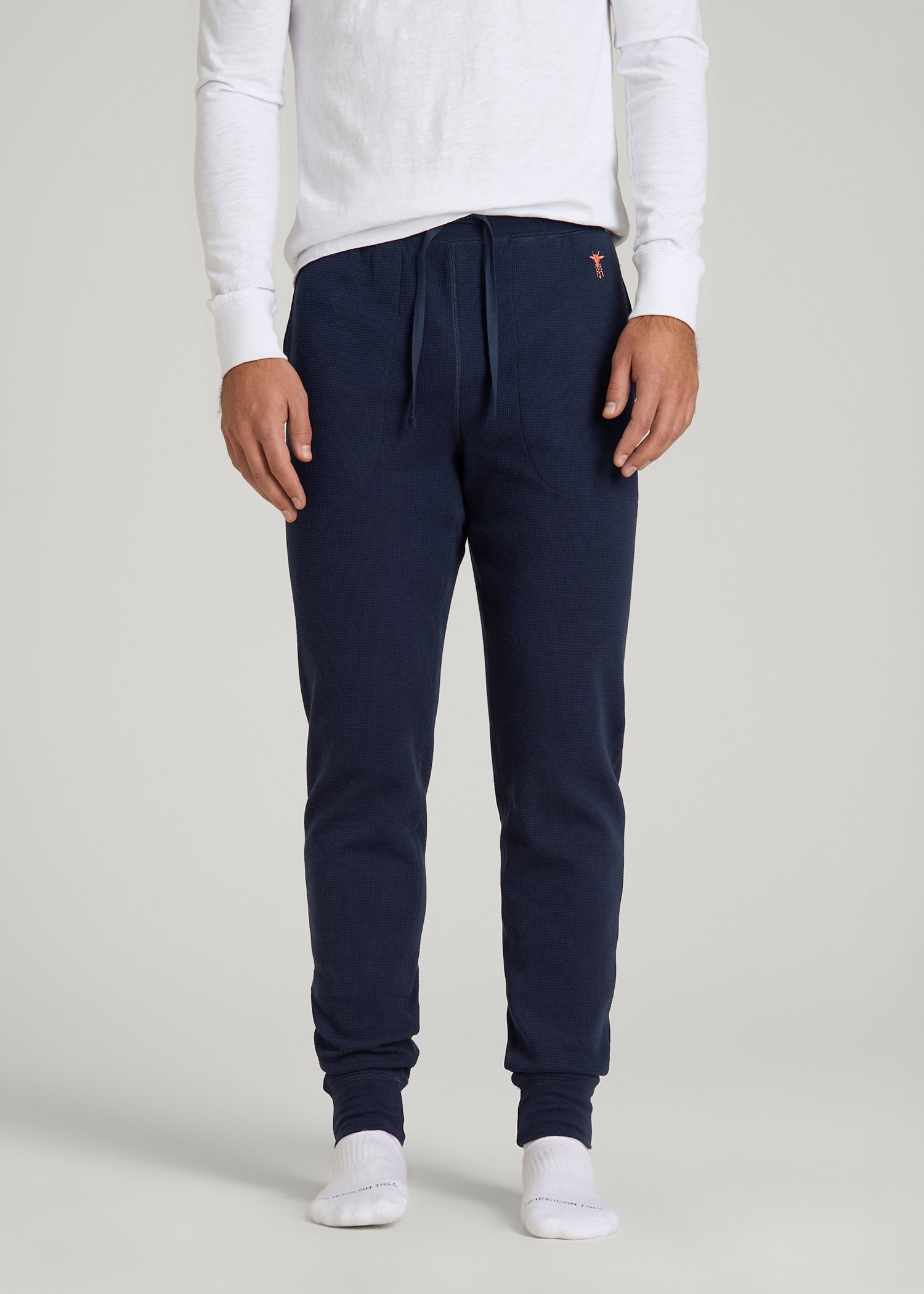 jogging stroller for tall people Waffle-Knit Lounge Jogger for Tall Men in Patriot Blue