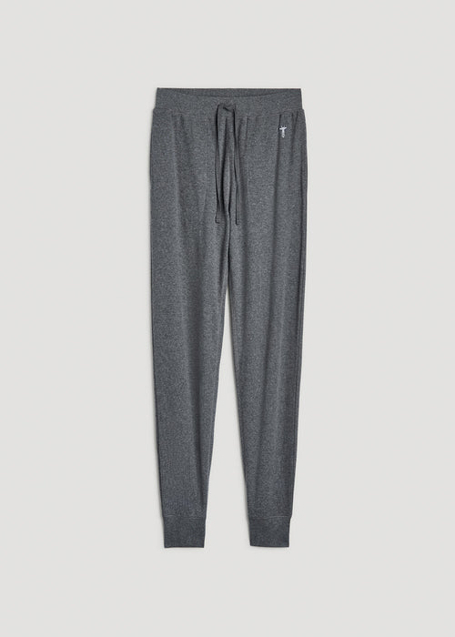 Waffle-Knit Lounge Jogger for Tall Men in Stone Grey Mix