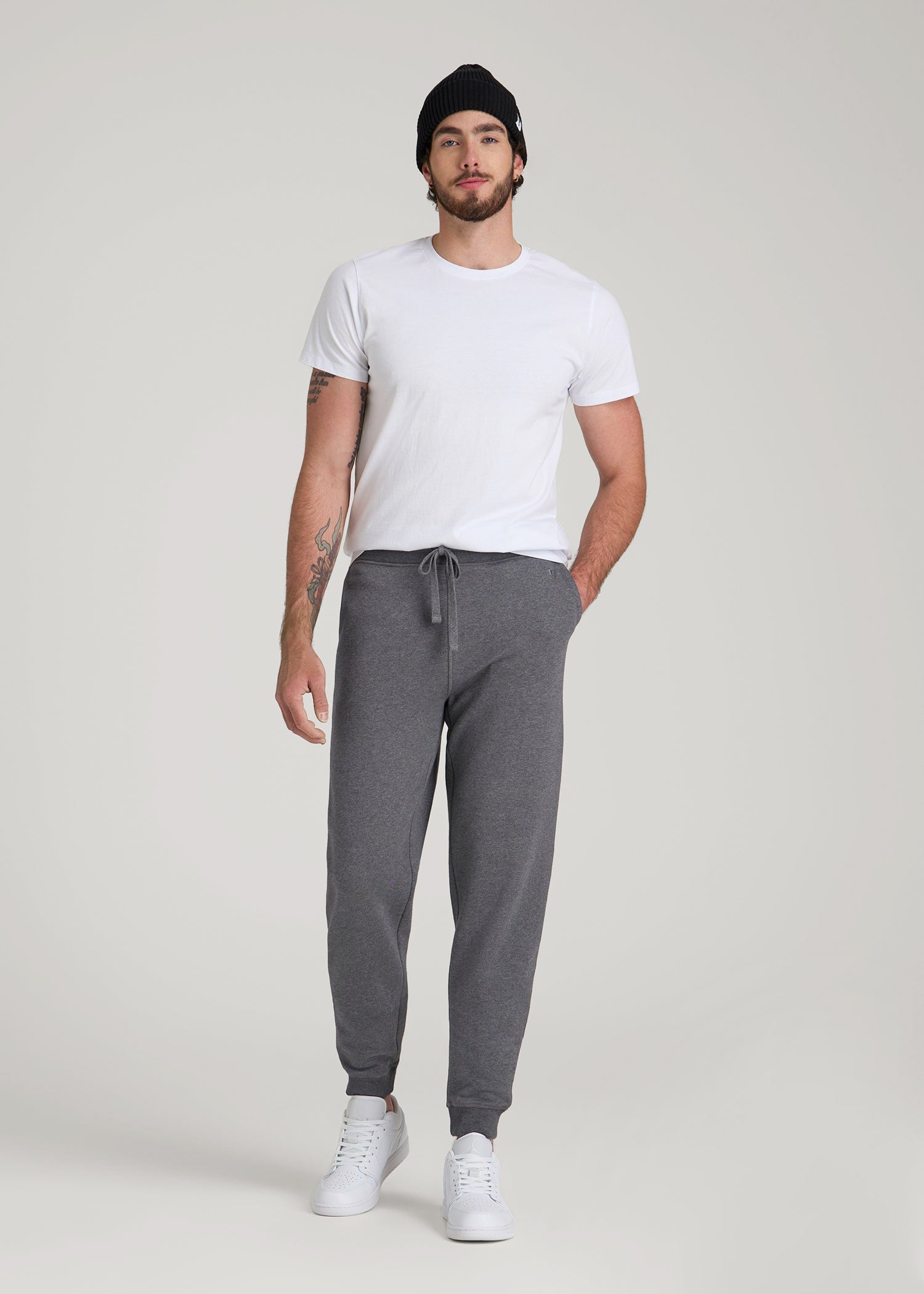 Wearever 2.0 Fleece Joggers for Tall Men in Charcoal Mix