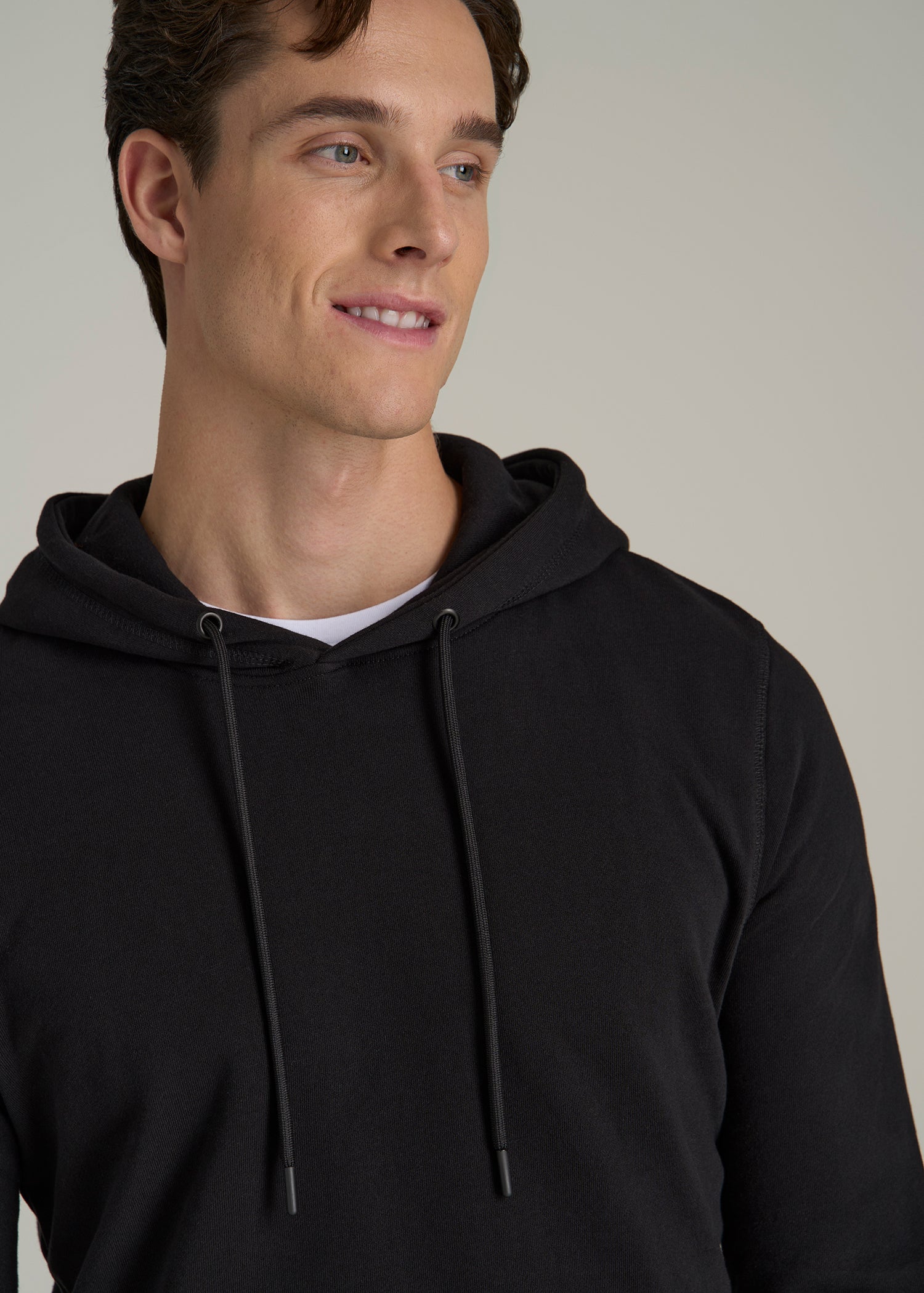 Wearever Fleece Pullover Hoodie for Tall Men in Black
