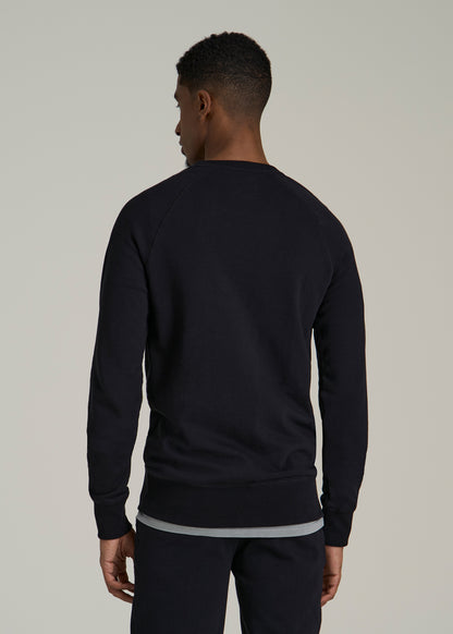 Wearever 2.0 French Terry Crewneck Sweatshirt for Tall Men in Black
