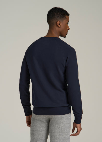 Wearever 2.0 French Terry Crewneck Sweatshirt for Tall Men in Evening Blue