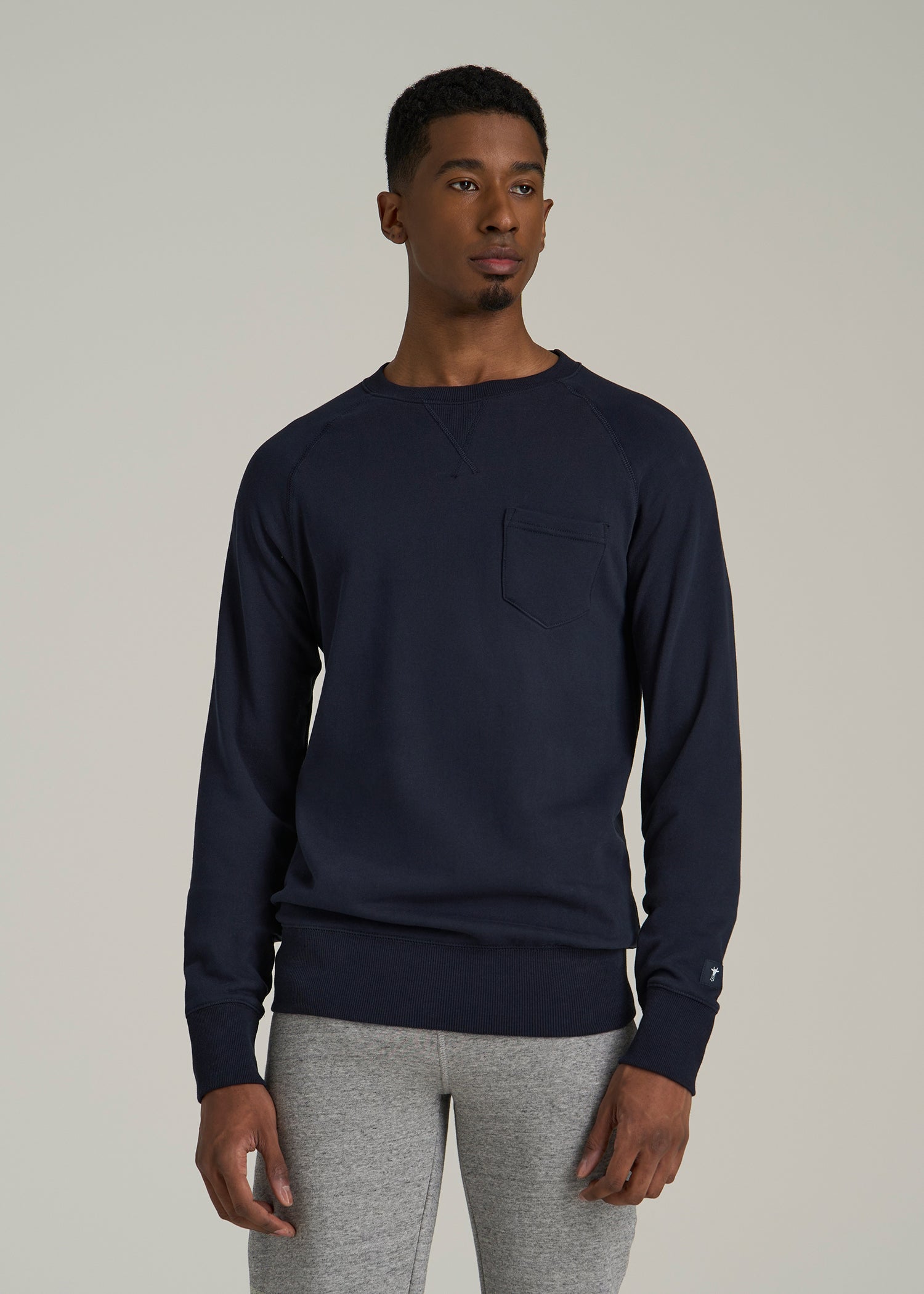 Wearever 2.0 French Terry Crewneck Sweatshirt for Tall Men in Evening Blue