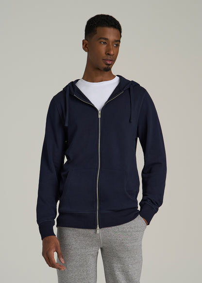 Wearever 2.0 French Terry Full-Zip Hoodie for Tall Men in Evening Blue