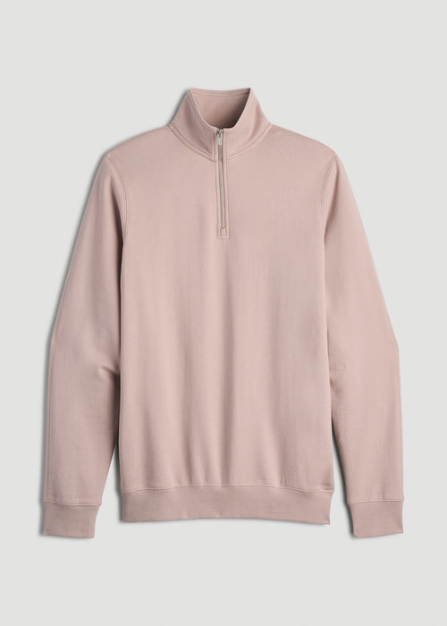 Wearever 2.0 French Terry Quarter-Zip Sweatshirt for Tall Men in Desert Rose