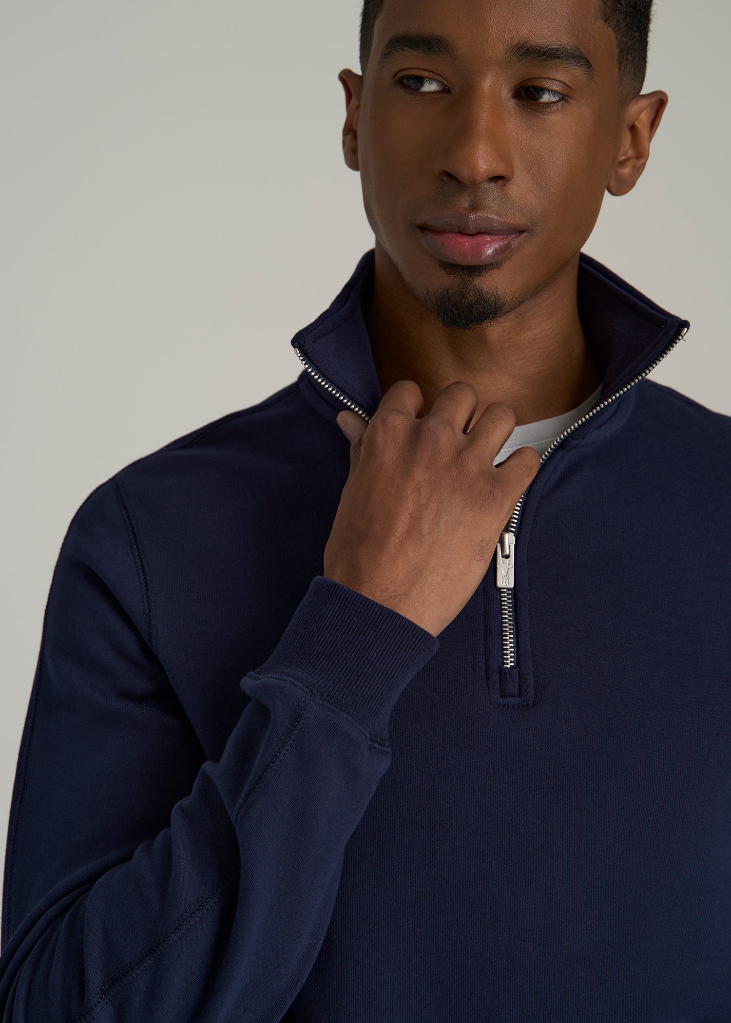 Wearever 2.0 French Terry Quarter-Zip Sweatshirt for Tall Men in Evening Blue