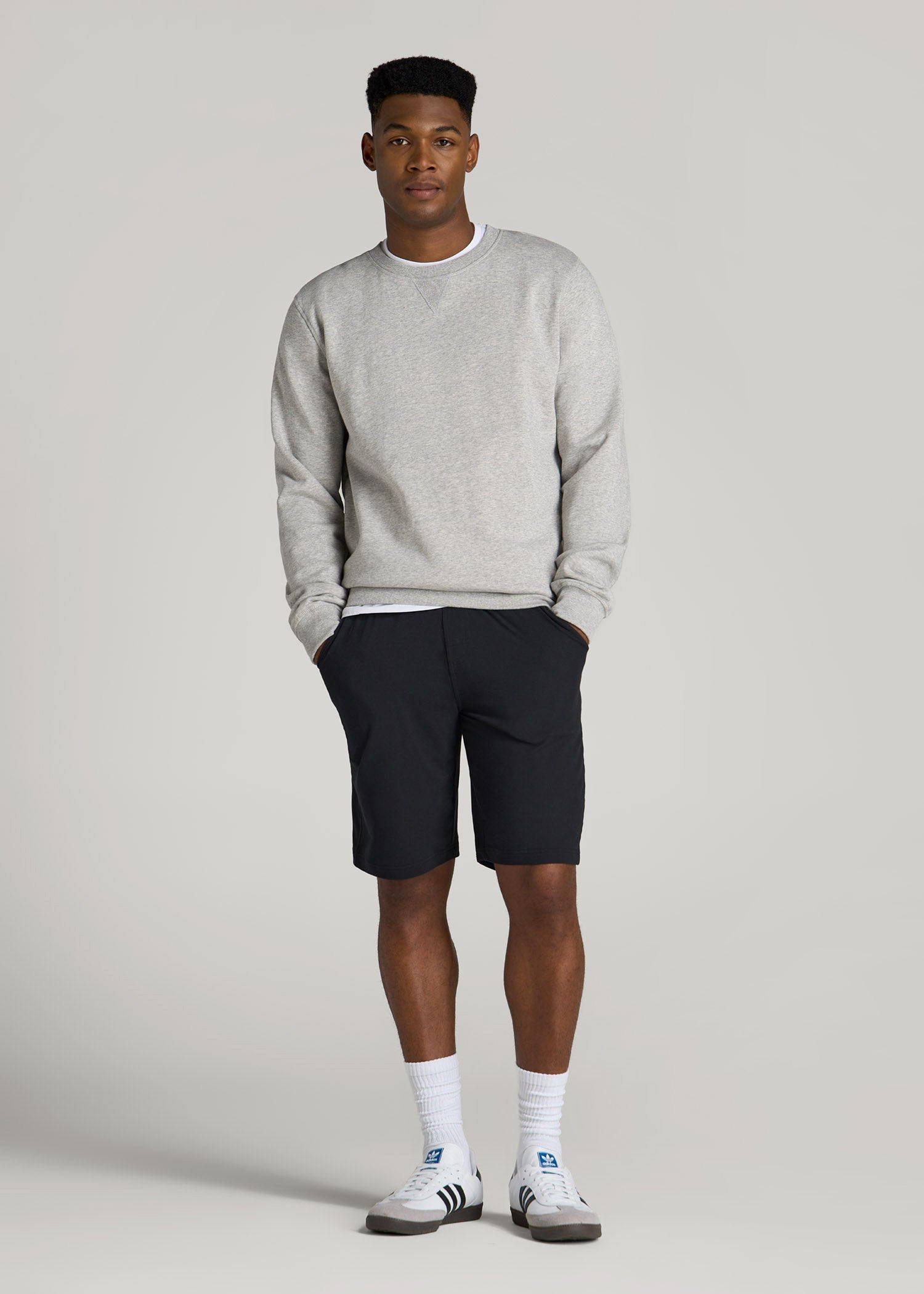 Weekender Stretch Lounge Shorts for Tall Men in Black
