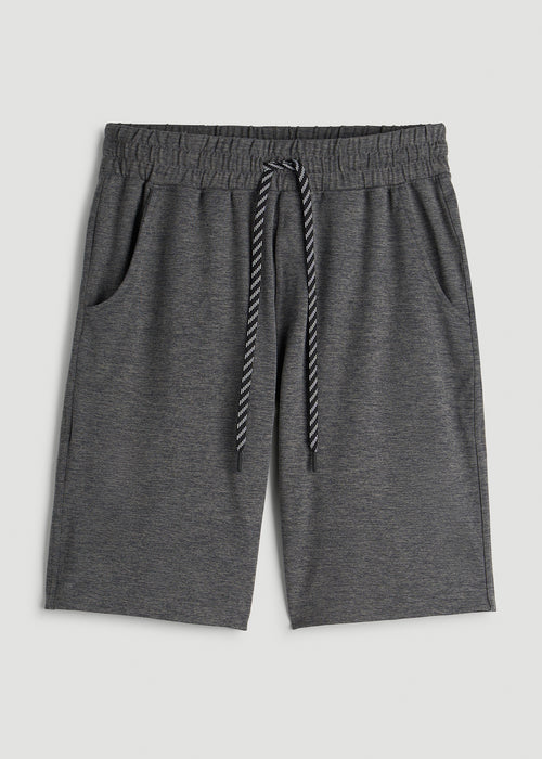 Weekender Stretch Lounge Shorts for Tall Men in Charcoal Mix