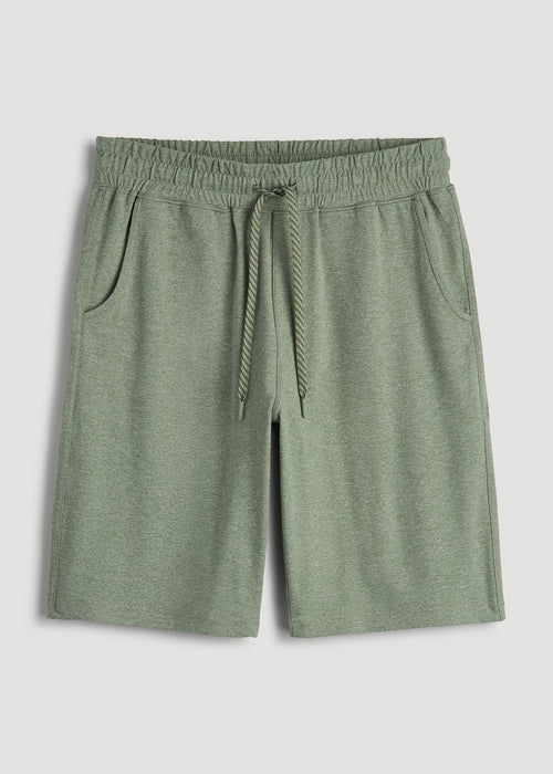 Weekender Stretch Lounge Shorts for Tall Men in Dark Seagrass Mix