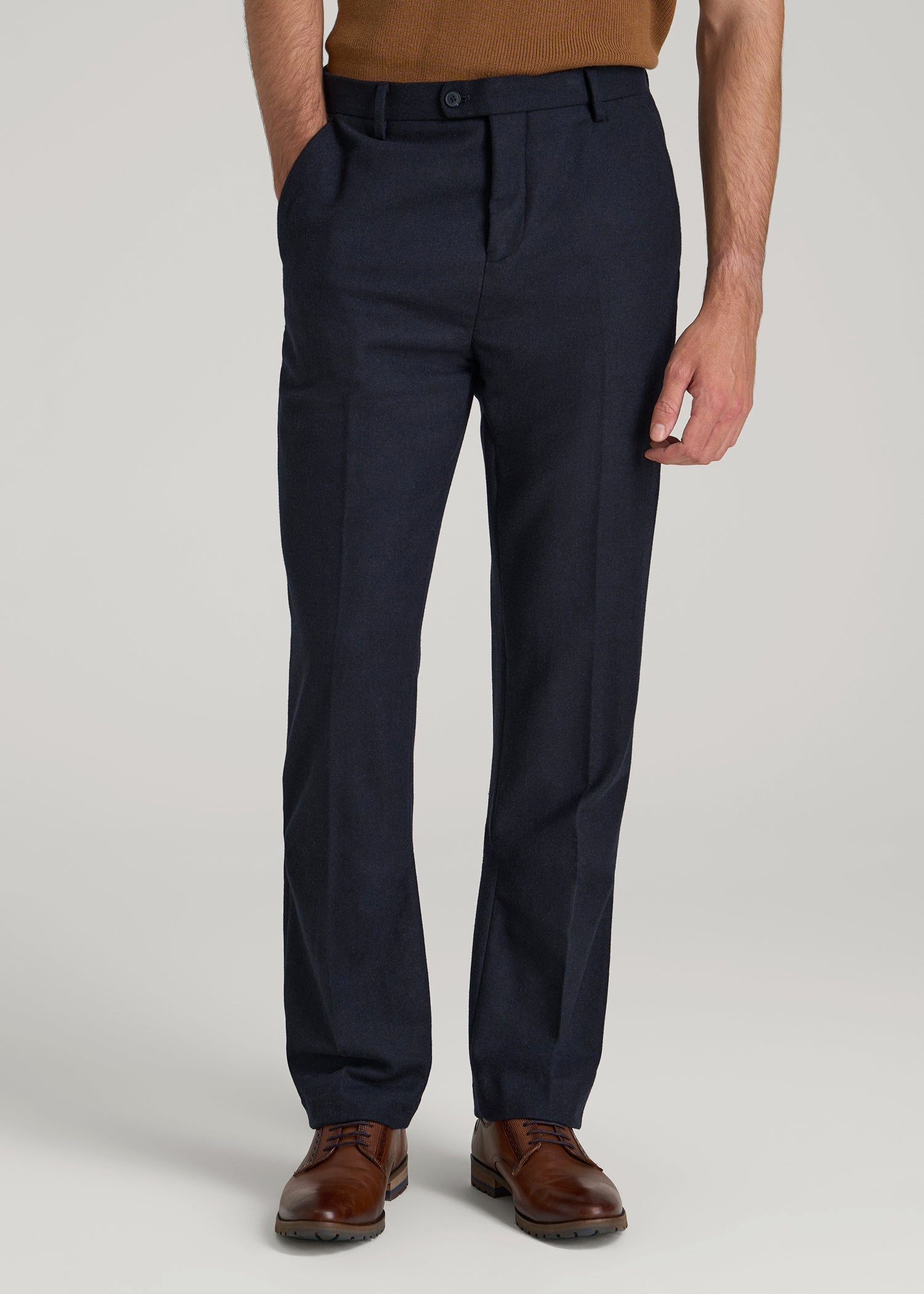 Wool Blend Dress Pants for Tall Men in Raven Blue 32 / 40 / Raven Blue