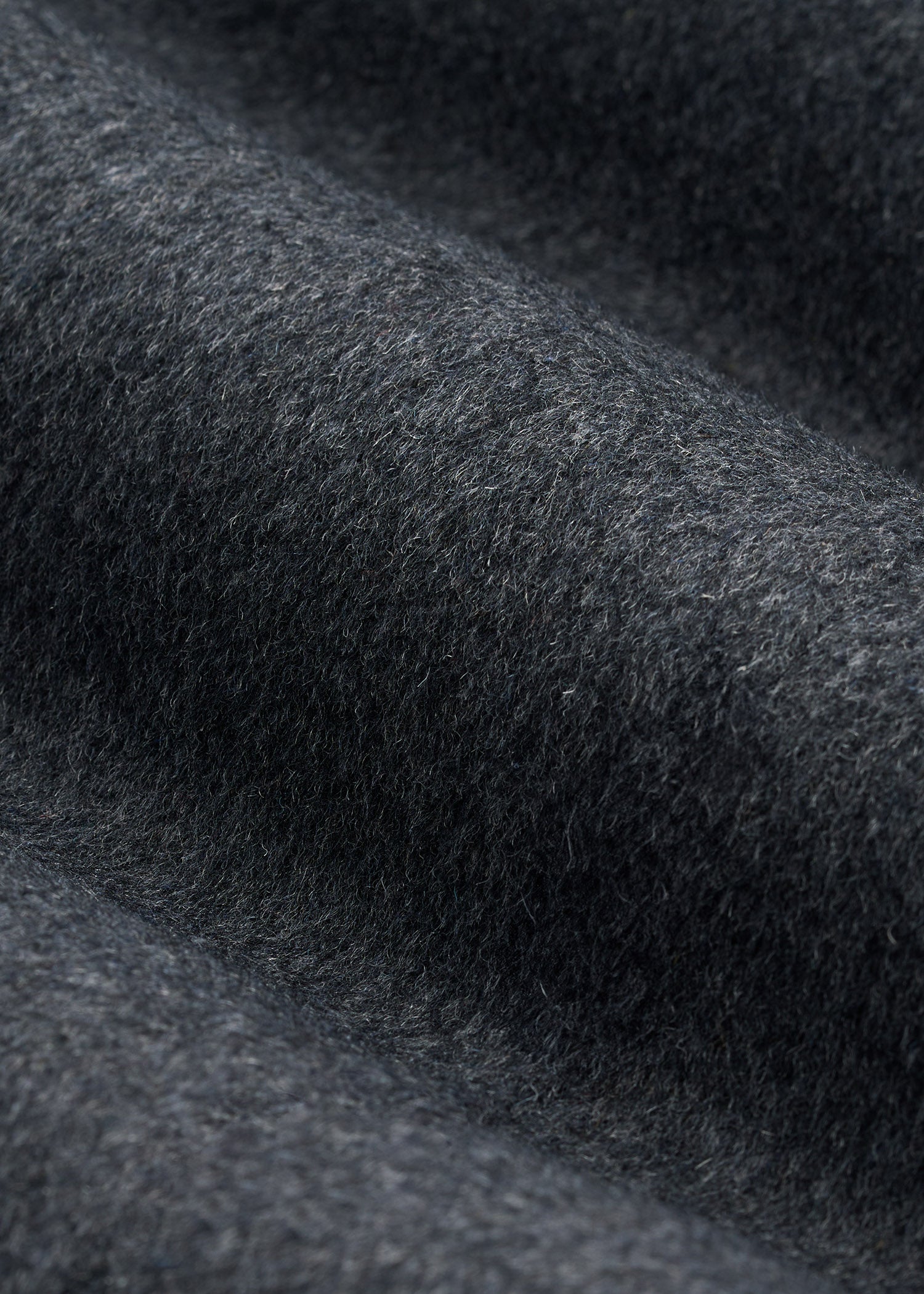 Double-Breasted Wool Peacoat for Tall Men in Dark Grey Mix