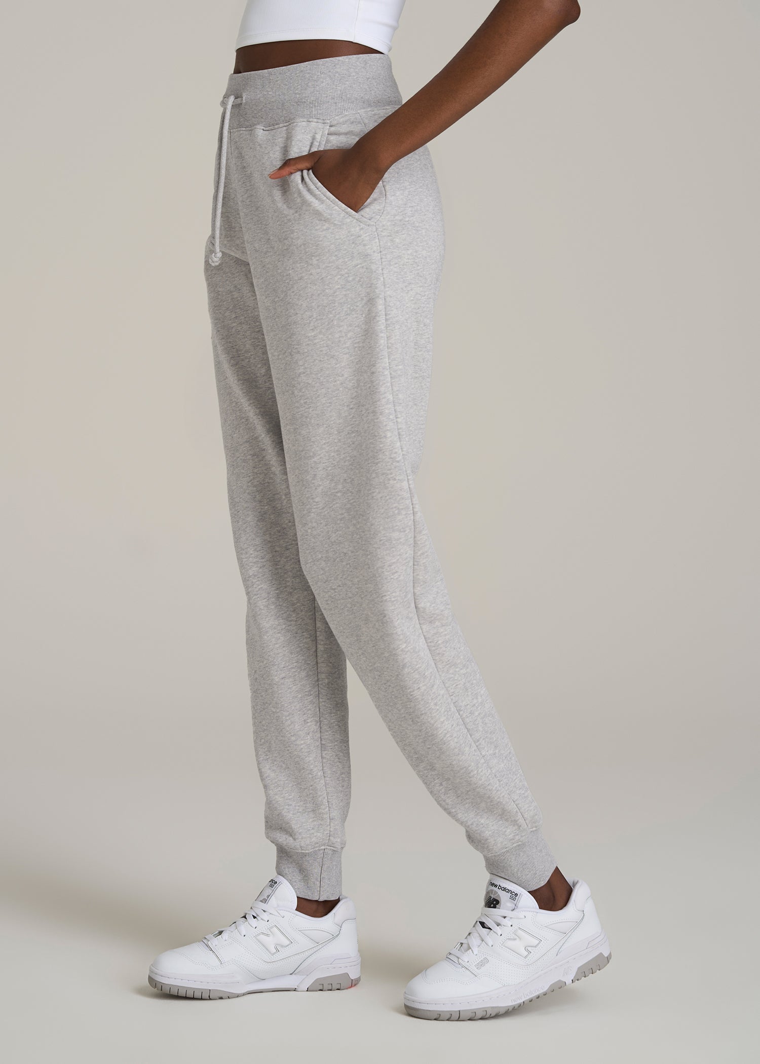 A.T. Basics Athletic Joggers for Tall Women in Grey Mix