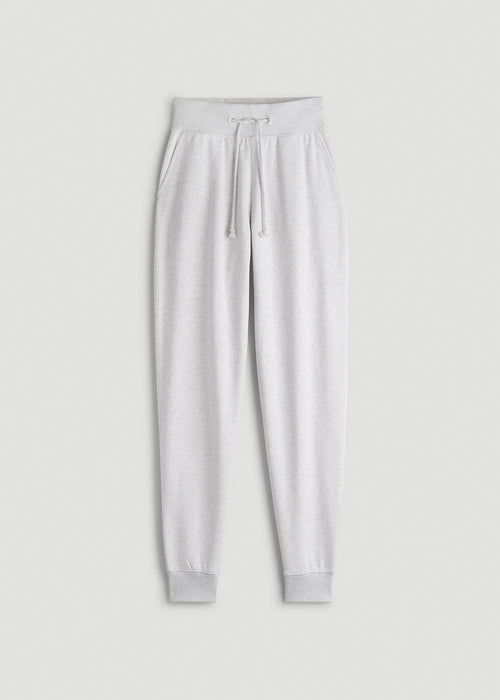 A.T. Basics Athletic Joggers for Tall Women in Heather Cloud White