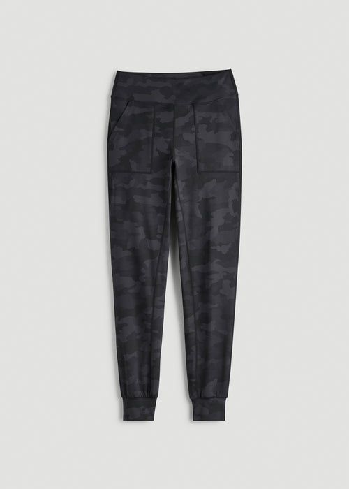Balance Pocket Joggers for Tall Women in Grey Camo