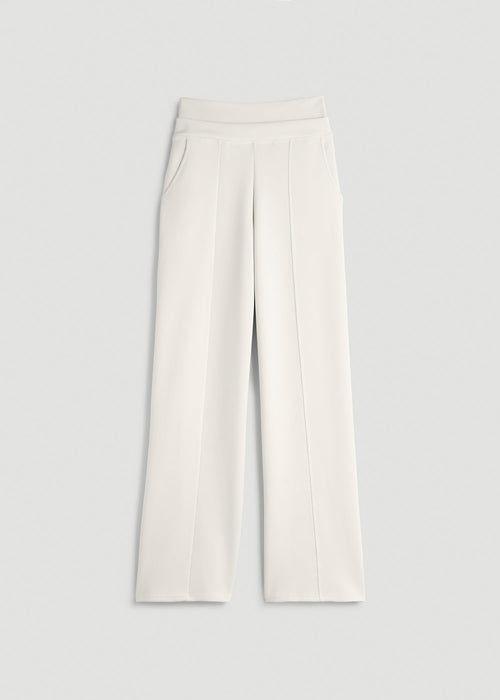 Soft Motion Wide Leg Ultra High Rise Pant for Tall Women in Pearl