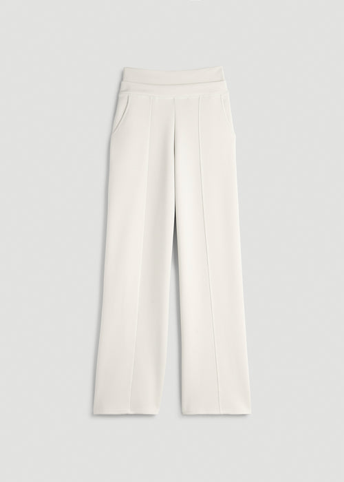 Soft Motion Wide Leg Ultra High Rise Pant for Tall Women in Pearl