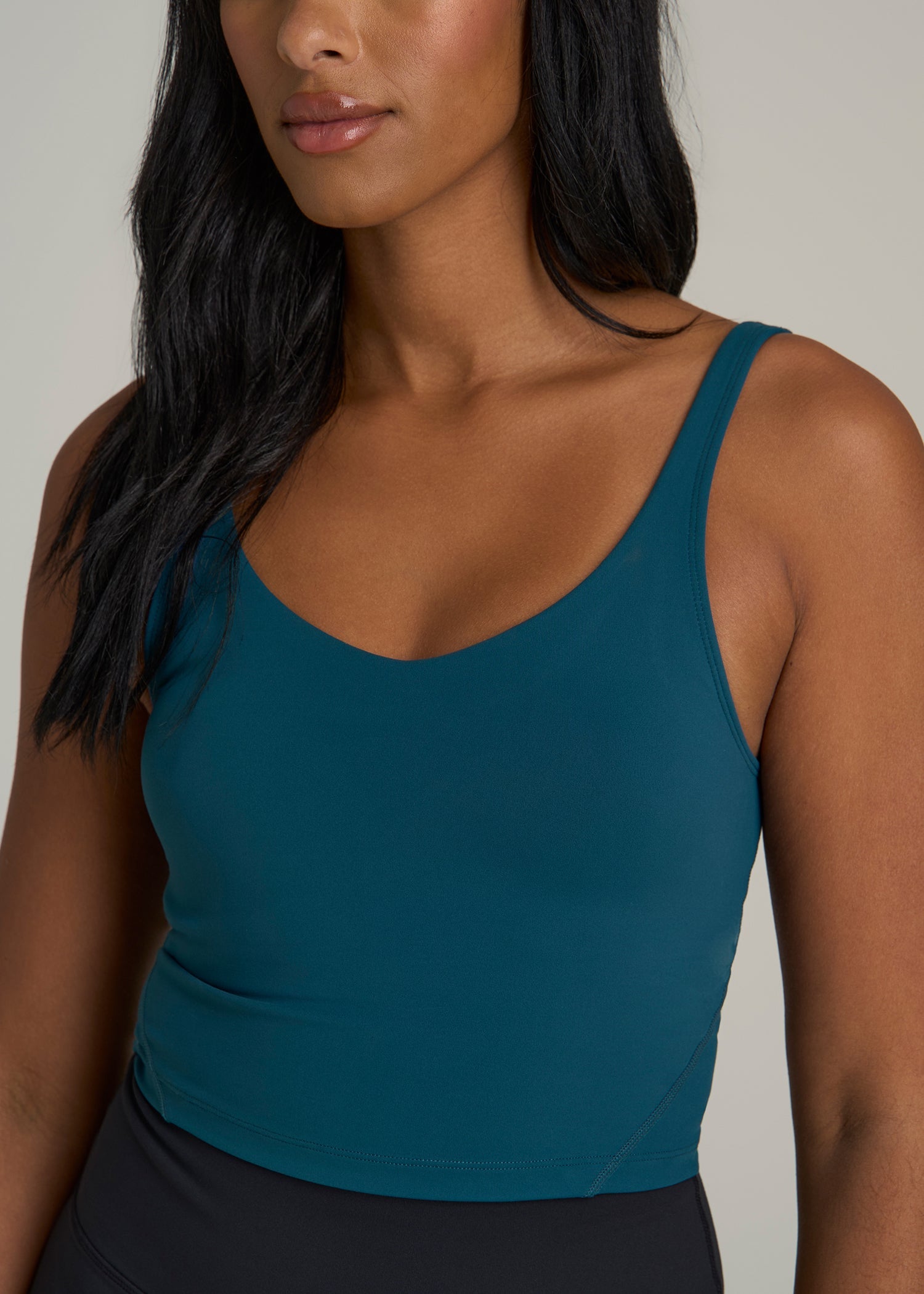 Balance Tank Top for Tall Women in Deep Water