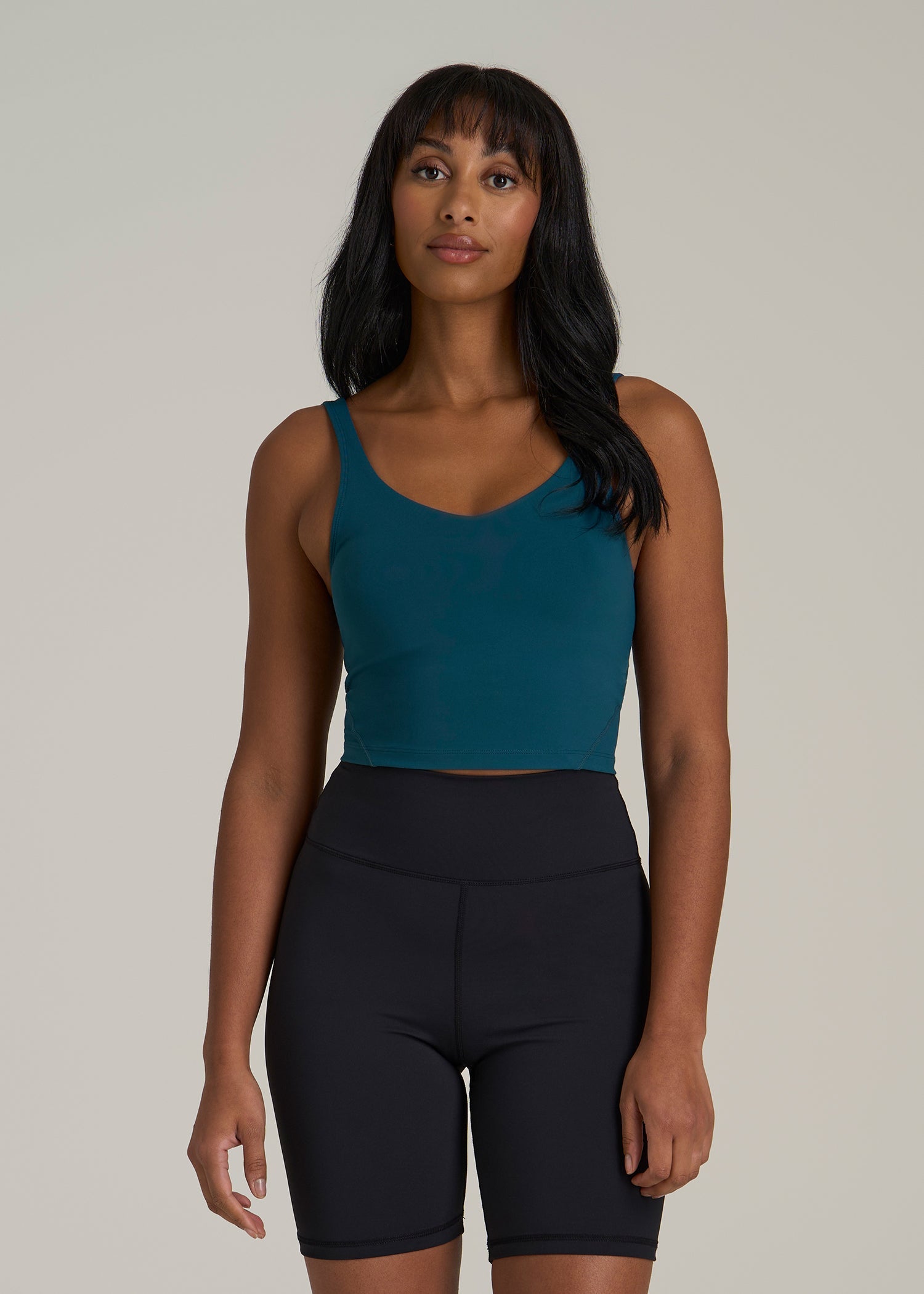 Balance Tank Top for Tall Women in Deep Water
