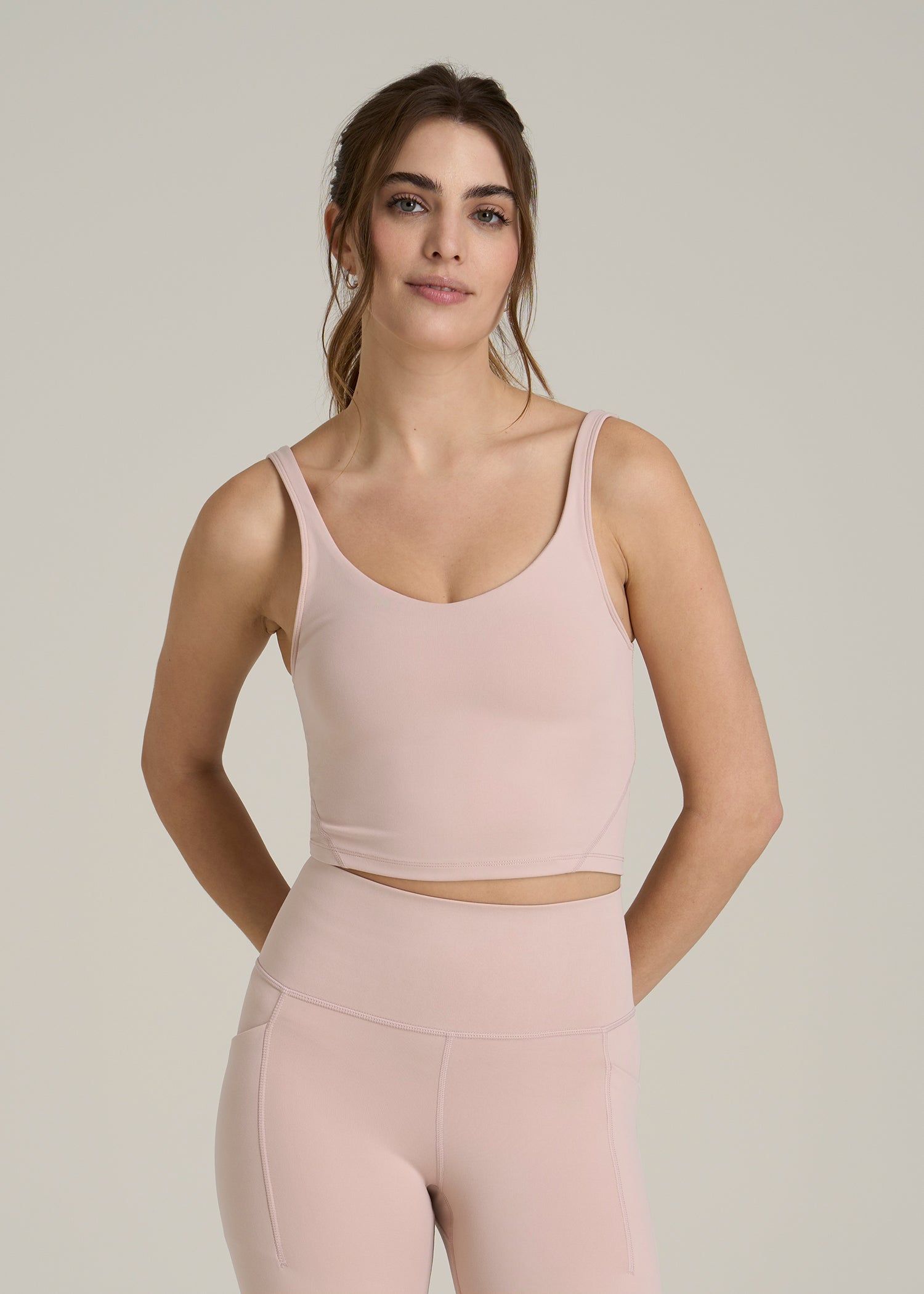 Balance Tank Top for Tall Women in Desert Rose