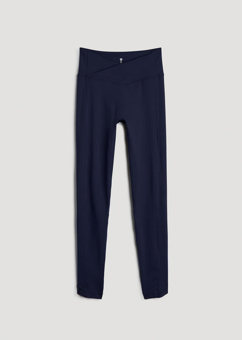 Balance Cross Over Leggings for Tall Women in Dark Navy